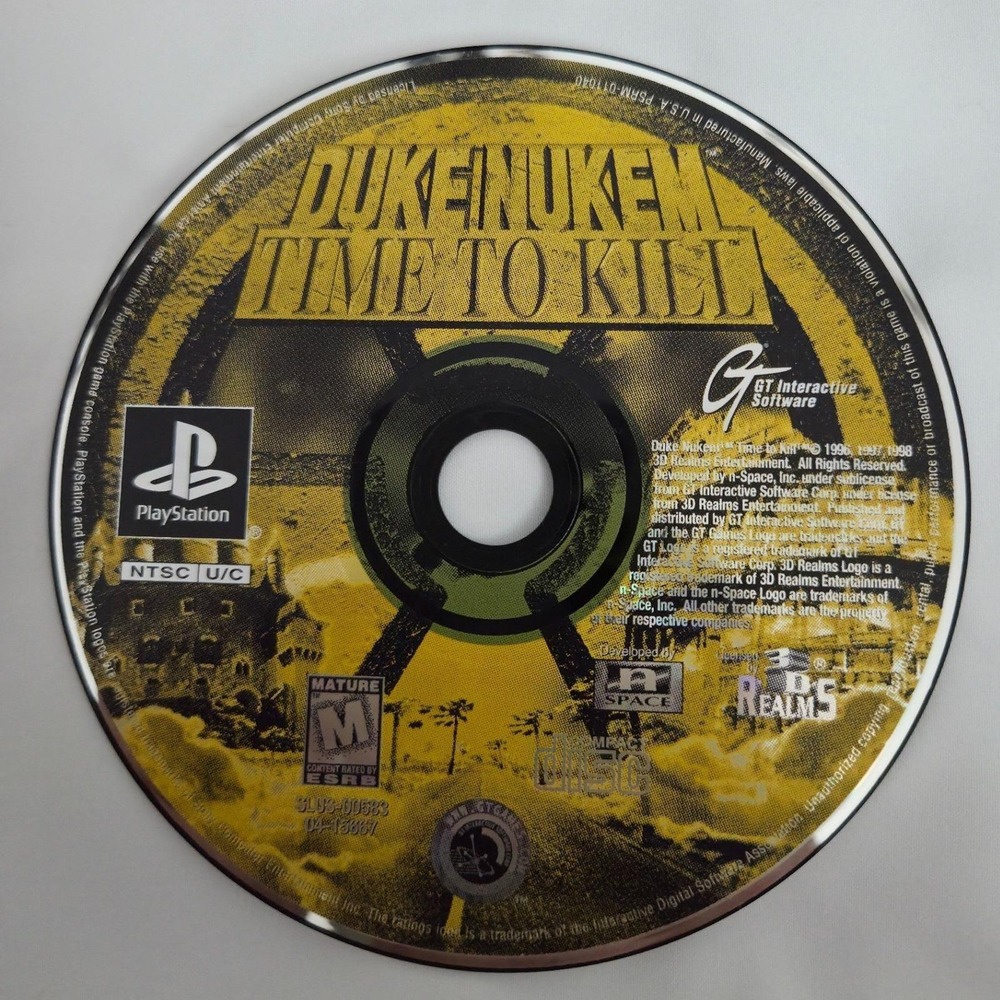 Duke Nukem: Time to Kill (Sony PlayStation 1, 1998) Loose Disc - Tested